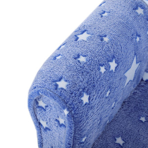 English Elm Qaba Kids Sofa Chair - Cozy Glow-In-The-Dark Star Design, Portable Upholstered Toddler Seat, Blue W2225P229321-GIGA