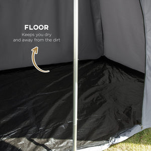 English Elm Outsunny Teepee Camping Tent Waterproof Oxford Fabric Porch Canopy for 3 Person Hiking W2225P200924