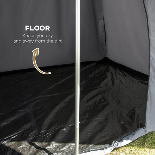 English Elm Outsunny Teepee Camping Tent Waterproof Oxford Fabric Porch Canopy for 3 Person Hiking W2225P200924