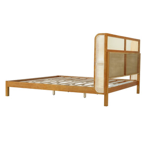 English Elm Christopher Knight Home® - Premium Rubber Wood King Bed Frame With Headboard - Stylish Mid Century Modern Design For Comfort N770P290471N_N770P290482N