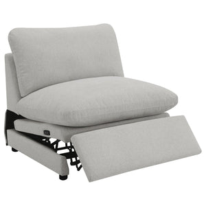 English Elm Hollander Modular Fabric Sectional with Three Power Recliners for Flexible Living Rooms B062S01810