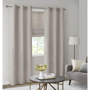 English Elm Basketweave Roman Shade with Room Darkening Foam Backing, Cordless Easy-Use Window Treatment taupe 5.08 L x 10.5 W x 7.5 H B03598288