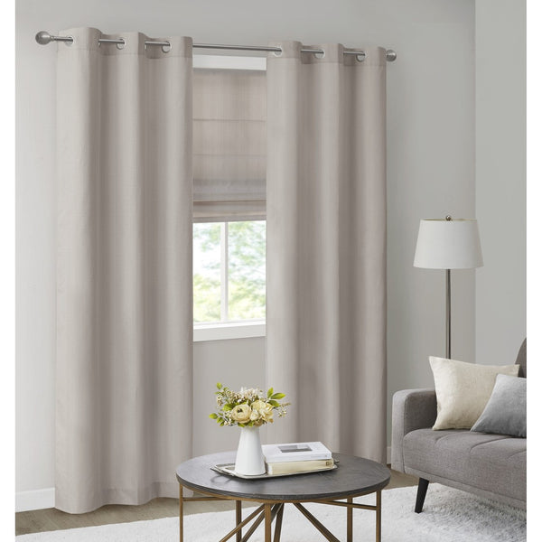 English Elm Basketweave Room Darkening Roman Shade with Thermal Foam Backing, Cordless, OEKO-TEX Certified taupe 6.08 L x 10.5 W x 7.5 H B03598290