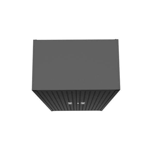 English Elm Rolling Metal Garage Cabinet with Locking Doors Diamond Texture Industrial Storage Charcoal Grey B365P398229