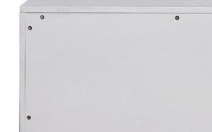 English Elm Metallic Silver and Champagne Console Cabinet with 3 Drawers, Modern Decorative Pattern, Durable Storage (36.5"W) B062P209180