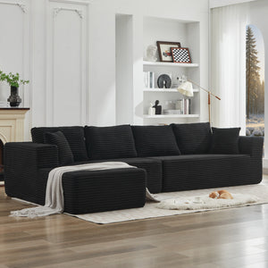 English Elm 106" Cloud Sectional Couch - Modular L-Shape With Left Chaise For Effortless Living Room Style W1143S00029