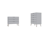 Rockefeller Mid-Century Modern 2- Piece Bedroom Dresser Set