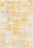 Unique Loom Finsbury Elizabeth Machine Made Abstract Rug Yellow, Ivory/Gray 6' 1" x 9' 0"