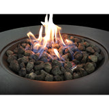 English Elm 11" H X 30" W Fiber Reinforced Concrete Propane Gas Outdoor Fire Pit Table With Lid