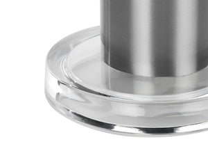 English Elm Lighting, Textured Resin Globe Table Lamp with Ivory Drum Shade, 19" Height, 3-Way Dimmer Elegance Silver 16 L x 16 W x 17 H B2710P220114