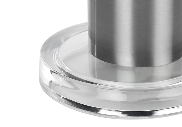 English Elm Lighting, Textured Resin Globe Table Lamp with Ivory Drum Shade, 19" Height, 3-Way Dimmer Elegance Silver 16 L x 16 W x 17 H B2710P220114