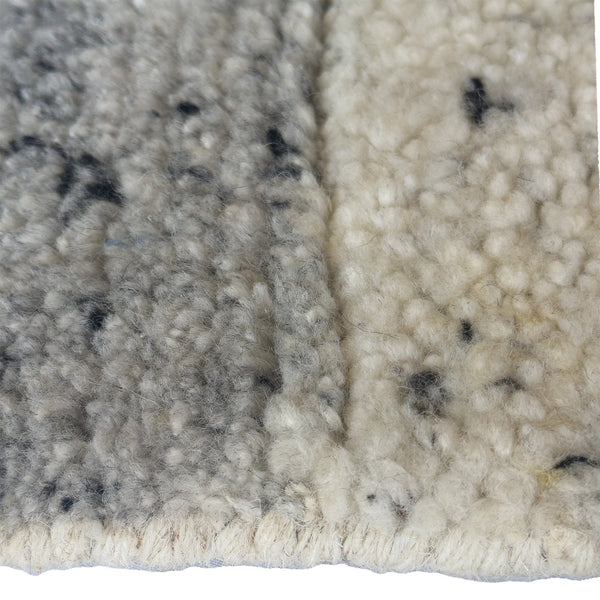 Capel Rugs Jansson Hand-knotted Area Rug - Luxurious Abstract Cubism Design In Soft Monochromatic Wool Metal, Ivory 100% Wool 1811rs05000800340