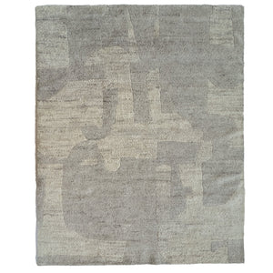 Capel Rugs Jansson Hand-knotted Area Rug - Luxurious Abstract Cubism Design In Soft Monochromatic Wool Parchment, Tan 100% Wool 1811rs07060906675