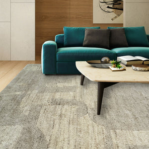 Capel Rugs Jansson Hand-knotted Area Rug - Luxurious Abstract Cubism Design In Soft Monochromatic Wool Parchment, Tan 100% Wool 1811rs07060906675