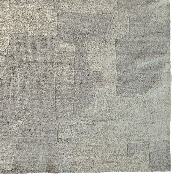 Capel Rugs Jansson Hand-knotted Area Rug - Luxurious Abstract Cubism Design In Soft Monochromatic Wool Parchment, Tan 100% Wool 1811rs07060906675
