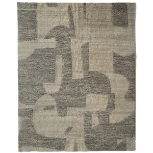 Capel Rugs Jansson Hand-knotted Area Rug - Luxurious Abstract Cubism Design In Soft Monochromatic Wool Taupe, Brown 100% Wool 1811rs09001200750
