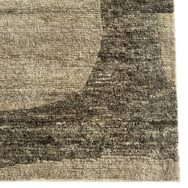 Capel Rugs Jansson Hand-knotted Area Rug - Luxurious Abstract Cubism Design In Soft Monochromatic Wool Taupe, Brown 100% Wool 1811rs09001200750