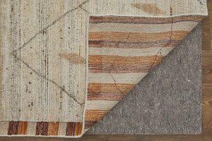 Feizy Rugs Kasbah Hand-knotted Wool Rug - Moroccan-inspired Eclectic Design For Bohemian Home Decor Bliss Ivory,Tan,Orange Wool Kas69g0fbgemltf99