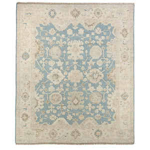 Capel Rugs Winthrope Hand-knotted Wool Rug – Luxurious Traditional Design With Timeless Elegance And Durability Azure, Ivory 100% Wool 1812rs09001200440