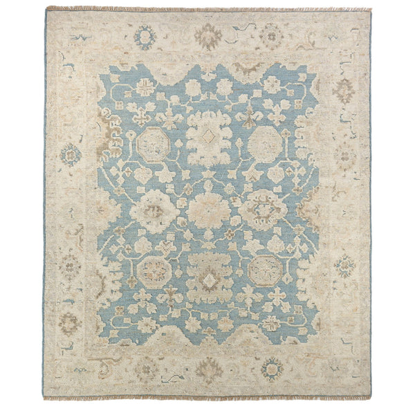 Capel Rugs Winthrope Hand-knotted Wool Rug – Luxurious Traditional Design With Timeless Elegance And Durability Azure, Ivory 100% Wool 1812rs09001200440