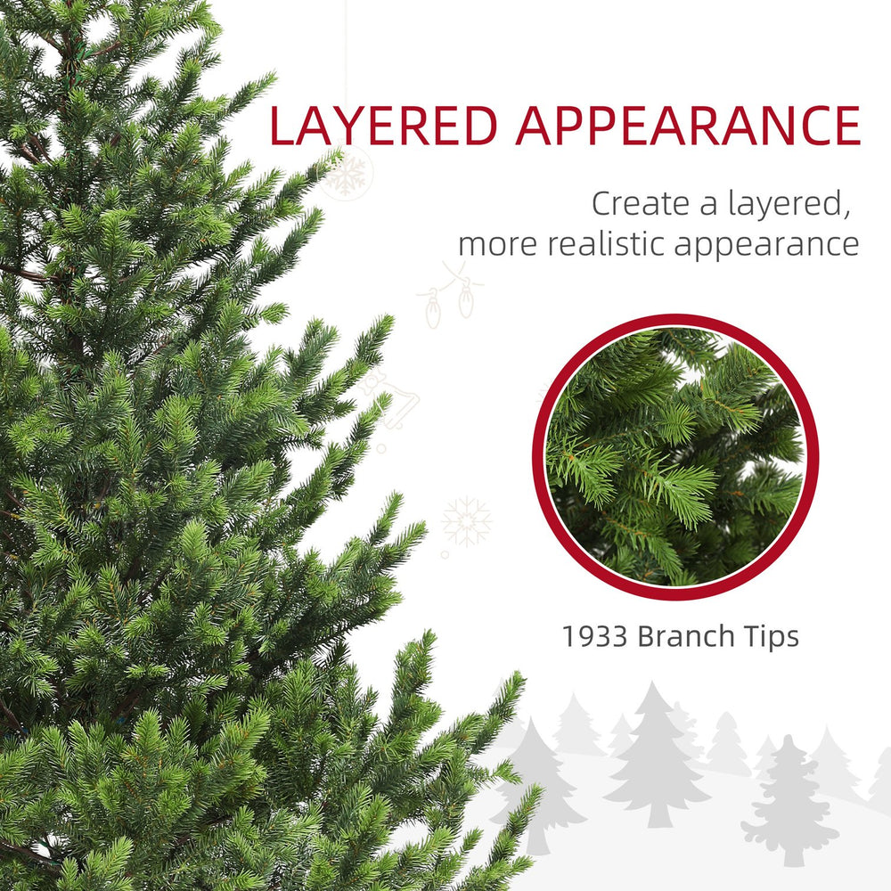 English Elm Homcom 6Ft Realistic Cedar Christmas Tree With 1933 Tips, Easy Setup & Safe Flame-Retardant Design W2225P249640
