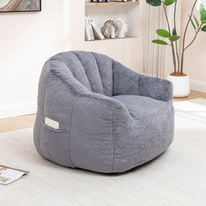 English Elm Bean Bag Sofa Chair with Armrests Memory Foam Filled Oversized Lounge Seat Adults W2200P390381