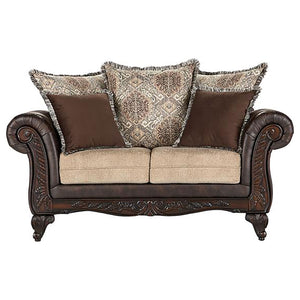 English Elm Brookridge Plush Brown Rolled Arm Sofa — Dark Faux Leather, Pillowtop Arms, Foam Comforting Luxury B062P354078