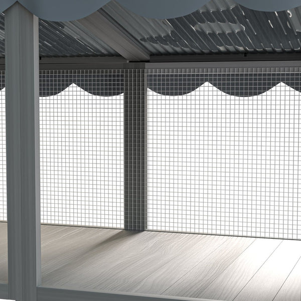 English Elm Cat Catio Window Box Enclosure Solid Wood Frame Mesh Panels Weatherproof Outdoor Perch W3166P354629