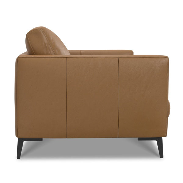 English Elm Stevens 60-Inch Genuine Leather Loveseat - Luxurious, Compact Comfort For Stylish Living Spaces B136P364281-GIGA