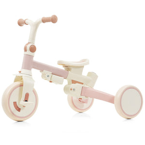 English Elm 7 in 1 Convertible Toddler Trike Aluminum Foldable Push Bike with Canopy for Ages 1 to 6 Pink N726P248345G