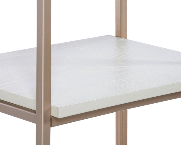 Sunpan Ambrose Modular Bookcase - Modern Oak Design with Elegant Iron Frame, Perfect for Any Space Small - 20.5W x 16.5D x 82.75H