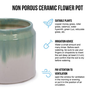 English Elm Set Of 2 Gradient Ceramic Flowerpots – Stylish Modern Planters For Indoor & Outdoor Décor Spaces! W3273P322302-GIGA