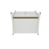 Coney Nightstand in White 181GMC1 Manhattan Comfort