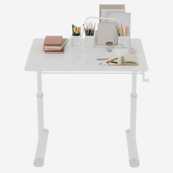 English Elm Adjustable Study Desk – Ergonomic Height-Adjustable Workstation For Kids & Adults, Compact Design W1935P338346
