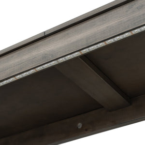 English Elm Twin Size Murphy Bed With Integrated Led Light - Space-Saving Foldable Cabinet For Stylish Living N7090004013D-GIGA