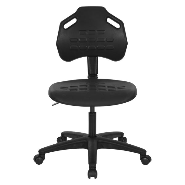 OSP Home Furnishings Armless Task Chair with Lumbar Support Urethane Seat for Modern Office Workstations KH81313