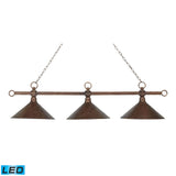 Designer Classics 58'' Wide 3-Light Linear Chandelier - Antique Copper - Includes LED Bulb 182-AC-M2-LED Elk Lighting