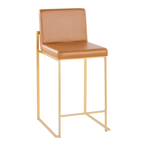 English Elm Contemporary High Back Upholstered Counter Stools with Steel Frame for Kitchen Island B202P221972