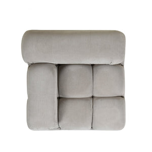 English Elm Jennifer Taylor Home - Marcel Luxurious 36" Bubble Modular Lounge Arm Chair with Bouclé Upholstery and Eucalyptus Frame Gray B2719P238258