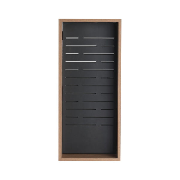 English Elm 12'' Wall Mounted Plywood Storage Cabinet Open Doorless Design with Frosted Bins for Bath W999P470287