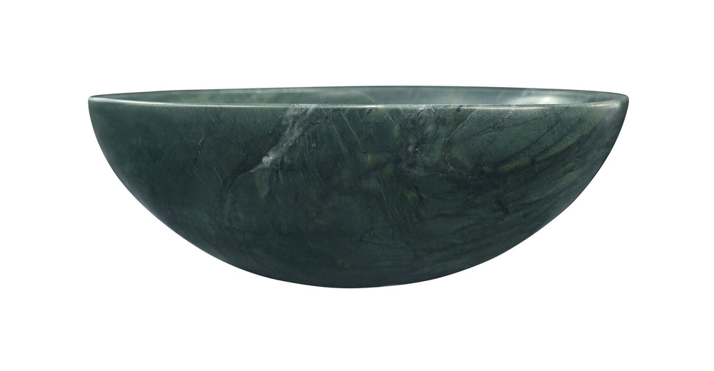English Elm Green Natural Marble Vessel Sink - Polished Finish, Unique Veining, Elegant Bathroom Upgrade  ⌀15.7" W1696P333279