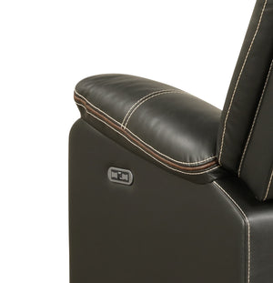 English Elm Challenger Contemporary 3-Piece Led Power Recliner Set With Bluetooth Speakers & Cup Holders In Gray B009S01962