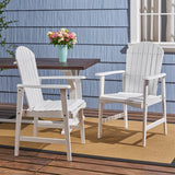 Christopher Knight Home® - Noble House - Malibu Outdoor Weather Resistant Acacia Wood Adirondack Dining Chairs (Set Of 2)