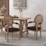 Christopher Knight Home® Noble House Wood And Cane Upholstered Dining Chair (Set Of 2)