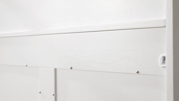 English Elm Modern Classic Hall Tree with Solid Poplar Feet, Double Hooks, Shoe Bench & Antique Hardware Organizer White W2275P210038