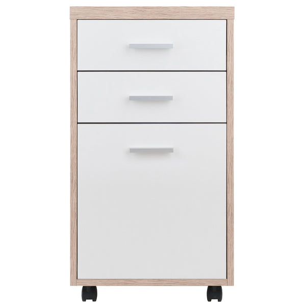 Winsome Wood Kenner 2-drawer File Cabinet With Reclaimed Wood Finish & Locking Casters For Home Office Storage Reclaimed Wood ,White Composite Wood 18316-winsome-wood