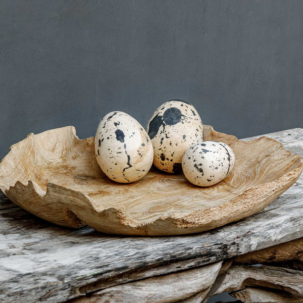 Uttermost Nest Hand-polished Natural Stone Egg Sculptures Organic Earthy Accent Set