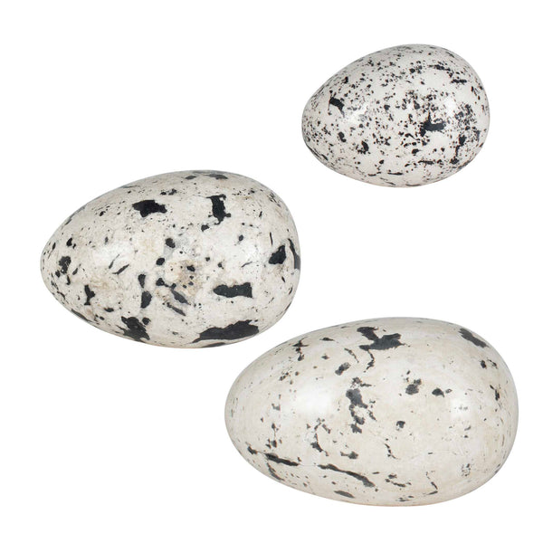 Uttermost Nest Hand-polished Natural Stone Egg Sculptures Organic Earthy Accent Set