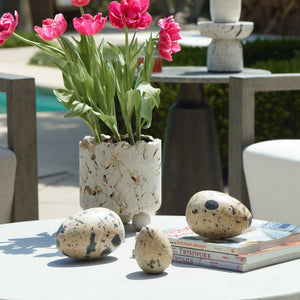 Uttermost Nest Hand-polished Natural Stone Egg Sculptures Organic Earthy Accent Set