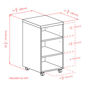 Winsome Wood Kenner Mobile Open Shelf Storage Cabinet - Stylish Reclaimed Wood & White Finish For Home Office Reclaimed Wood ,White Composite Wood 18333-winsome-wood